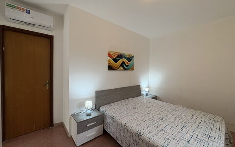 Casale Nardi: Bed, Furniture, Interior Design, Bedding, Floor, Bedroom, Flooring, Bed Sheet, Room, Wall