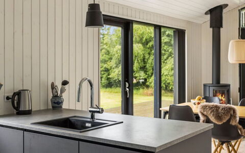 Pertti - 750M from the Sea: Wood, Countertop, Kitchen, Flooring, Furniture, Interior Design, Floor, Wood Flooring, Kitchen Appliance, Home