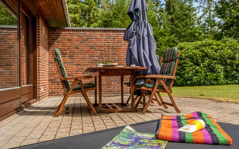 Milly - 500M to the Fjord: Furniture, Wood, Outdoor Furniture, Chair, Table, Outdoor Table, Wood Stain, Garden, Shade, Hardwood