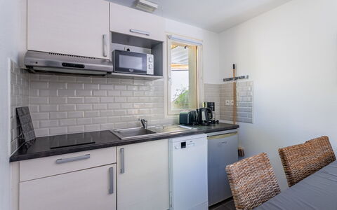 Lacanau 679: Interior Design, Sink, Countertop, Furniture, Apartment, Floor, Plumbing Fixture, Major Appliance, Tap, Kitchen
