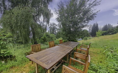 Grafenast: Furniture, Wood, Table, Outdoor Furniture, Hardwood, Outdoor Table, Garden, Wood Stain, Chair, Kitchen & Dining Room Table