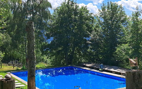 Grafenast: Blue, Swimming Pool, Leisure, Shade, Garden, Landscaping, Water Feature, Backyard, Evergreen