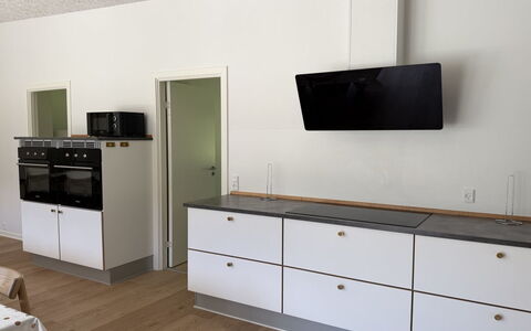 Adisl - 800M from the Sea: Flooring, Floor, Cabinetry, Interior Design, Kitchen, Countertop, Drawer, Ceiling, Cupboard, Kitchen Appliance