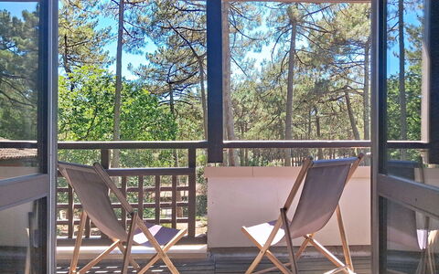 Les 3 Voiles: Wood, Furniture, Chair, Porch, Outdoor Furniture, Shade, Glass, Deck, Hardwood, Balcony