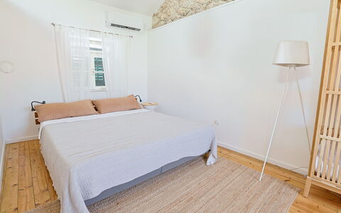 Marina: Floor, Flooring, Interior Design, Bed, Wall, Bedroom, Furniture, Wood, Ceiling, Textile