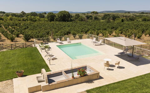 Lago di Vico 629: Swimming Pool, Resort, Outdoor Furniture, Estate, Garden, Landscaping, Umbrella, Shade, Sunlounger, Hacienda