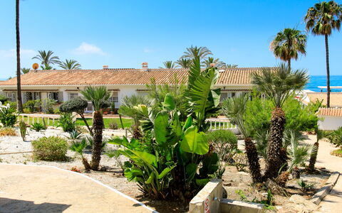 El Bungalow: Furniture, Interior Design, Chair, Outdoor Furniture, Natural Material, Shade, Outdoor Table, Design, Restaurant, Kitchen & Dining Room Table