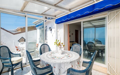 Pueblo Panorama: Furniture, Interior Design, Chair, Outdoor Furniture, Natural Material, Shade, Outdoor Table, Design, Restaurant, Kitchen & Dining Room Table