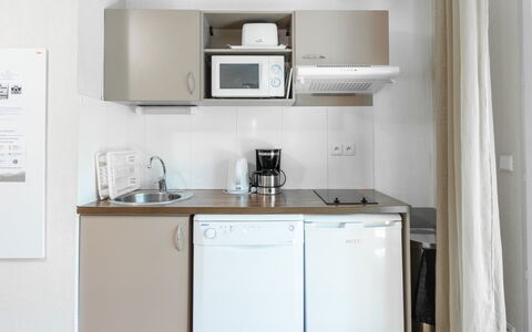 Les Chalets D'Ax: Furniture, Interior Design, Major Appliance, Room, Sink, Kitchen, Kitchen Appliance, Floor, Home Appliance, Cabinetry