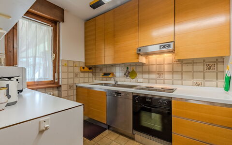 Locanda dei Nonni: Kitchen, Countertop, Kitchen Appliance, Major Appliance, Flooring, Wood, Cabinetry, Kitchen Sink, Interior Design, Floor