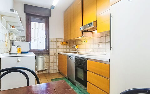 Locanda dei Nonni: Flooring, Floor, Apartment, Kitchen, Interior Design, Countertop, Room, Major Appliance, Kitchen Appliance, Cabinetry