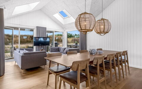 Tayara - 900M from the Sea: Flooring, Interior Design, Wood, Floor, Ceiling, Furniture, Wood Flooring, Hardwood, Kitchen & Dining Room Table, Living Room