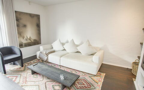 Ehlin - 900M from the Sea: Furniture, Flooring, Floor, Interior Design, Couch, Wall, Wood Flooring, Wood, Living Room, Room
