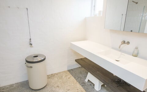 Ehlin - 900M from the Sea: Flooring, Plumbing Fixture, Wall, Floor, Interior Design, Bathroom, Plumbing, Bathroom Sink, Tap, Sink