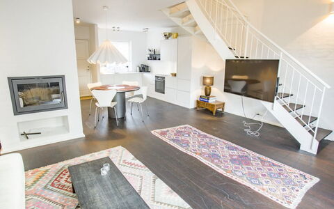 Ehlin - 900M from the Sea: Flooring, Interior Design, Floor, Furniture, Wood, Ceiling, Wood Flooring, Living Room, Room, Couch