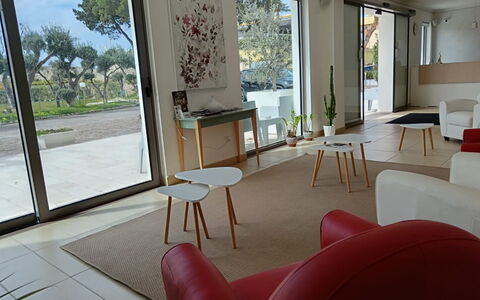 Baia di Tempsa Beach and Sea: Furniture, Interior Design, Flooring, Floor, Chair, Table, Room, Apartment, Living Room, Ceiling
