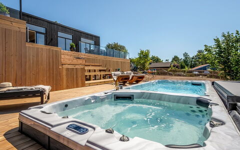 Hubertina - 900M from the Sea: Wood, Swimming Pool, Resort, Hardwood, Deck, Wood Stain, Eco Hotel, Design, Wood Flooring, Chair