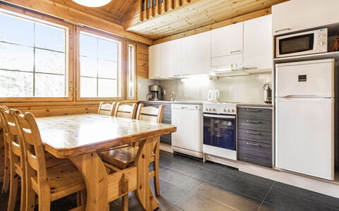 Naavarinne: Wood, Ceiling, Kitchen, Interior Design, Home, Floor, Countertop, Room, Cabinetry, Cottage