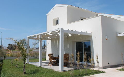 Villa Blue: Furniture, Shade, Porch, Chair, Pergola, Door, Outdoor Structure, Outdoor Furniture, Patio, Kitchen & Dining Room Table