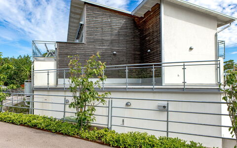 Strandpärlan: Architecture, Residential Area, Home, Urban Design, Composite Material, Balcony, Handrail, Metal, Apartment, Siding