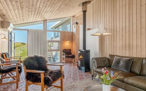 Elsamaria - 400M from the Sea: Wood, Ceiling, Interior Design, Furniture, Flooring, Floor, Home, Light Fixture, Living Room, Couch