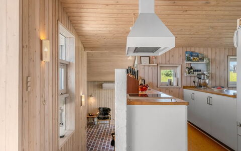 Elsamaria - 400M from the Sea: Kitchen, Flooring, Wood, Interior Design, Ceiling, Countertop, Floor, Kitchen Appliance, Light Fixture, Furniture