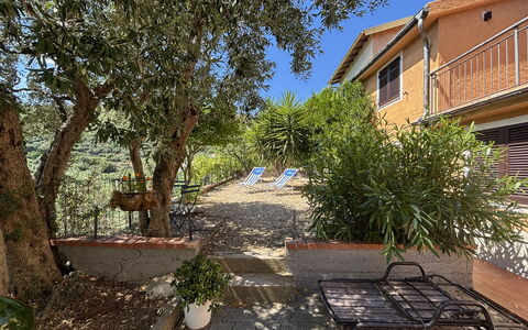Il Fienile, Garden and Peacefull View: Shrub, Flowerpot, Garden, Chair, Shade, Backyard, Houseplant, Outdoor Furniture, Yard