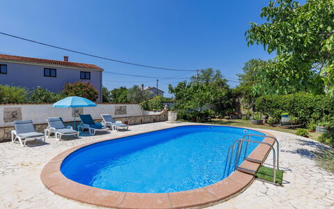 Helena: Blue, Outdoor Furniture, Swimming Pool, Estate, Landscaping, Resort, Backyard, Hacienda, Flagstone, Villa