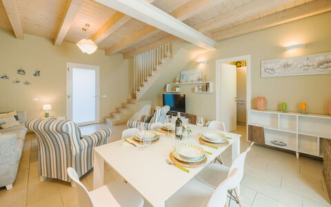 Casa delle Rondini: Furniture, Interior Design, Flooring, Floor, Table, Wood, Ceiling, Chair, Room, Couch
