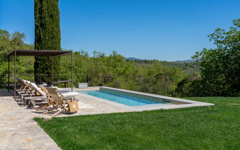Casa Faraona: Swimming Pool, Outdoor Furniture, Shade, Garden, Landscaping, Flagstone, Sunlounger, Backyard