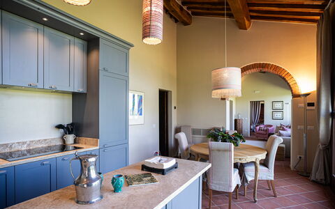 Casa Faraona: Furniture, Interior Design, Ceiling, Flooring, Kitchen, Lighting, Chair, Cabinetry, Floor, Countertop