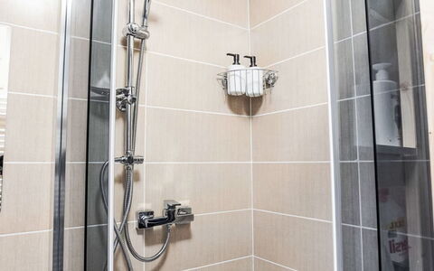 Prague Castle Oasis: Bathroom, Plumbing Fixture, Flooring, Shower Head, Interior Design, Shower, Floor, Plumbing, Shower Bar, Tile