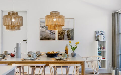 Karoliina - 500M from the Sea: Interior Design, Wood, Furniture, Chandelier, Flooring, Dining Room, Ceiling, Light Fixture, Home, Room