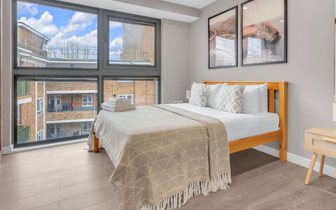 Hoxton Residence: Furniture, Interior Design, Apartment, Floor, Flooring, Table, Chair, Living Room, Room, Home