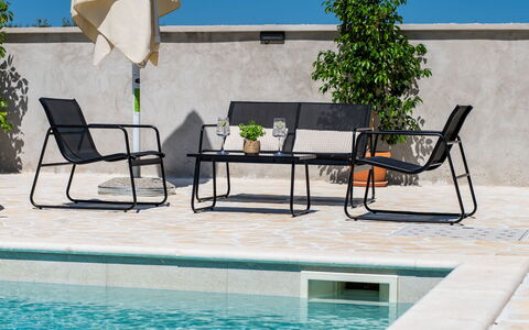 Vila Nik: Furniture, Interior Design, Apartment, Floor, Flooring, Table, Chair, Living Room, Room, Home