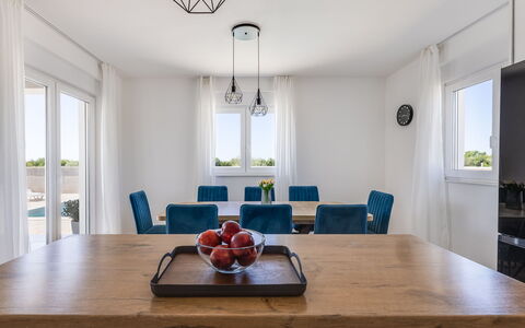 Vila Nik: Furniture, Interior Design, Apartment, Floor, Flooring, Table, Chair, Living Room, Room, Home