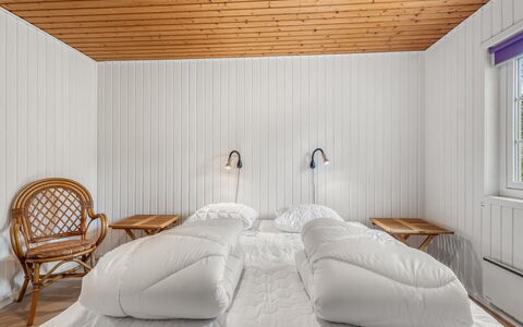 Aiske - 700M from the Sea: Bedroom, Interior Design, Wood, Bed, Furniture, Floor, Flooring, Ceiling, Bed Sheet, Bedding