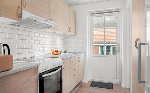 Ineke - 200M from the Sea: Flooring, Wood, Kitchen, Countertop, Cabinetry, Interior Design, Major Appliance, Floor, Kitchen Appliance, Home