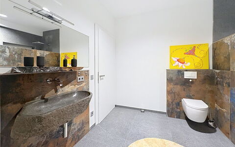 Karawanken Panorama: Flooring, Plumbing Fixture, Floor, Interior Design, Toilet, Bathroom, Toilet Seat, Plumbing, Tile, Tap