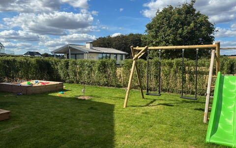 Illona - 200M from the Sea: Grass, Outdoor Play Equipment, Garden, Public Space, Playground Slide, Land Lot, Lawn, Shade, Backyard, Leisure
