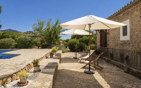 Can Toni: Flowerpot, Flagstone, Outdoor Furniture, Shade, Houseplant, Garden, Landscaping, Concrete, Outdoor Table, Courtyard
