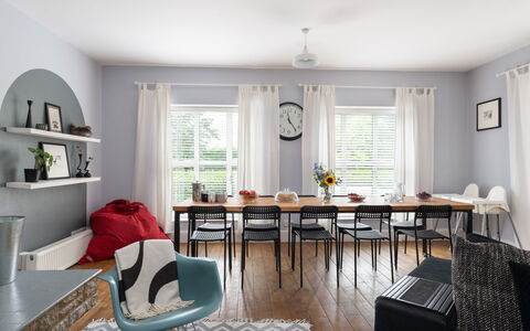 Walltree House: Furniture, Interior Design, Flooring, Chair, Floor, Table, Wood, Dining Room, Kitchen & Dining Room Table, Ceiling