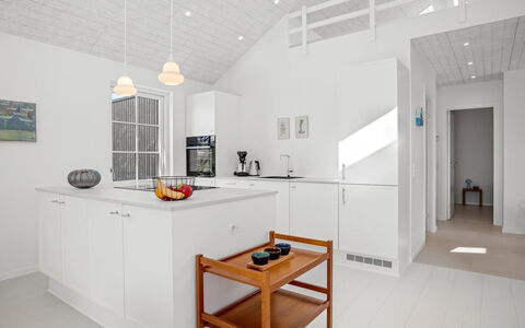 Selvi - 500M from the Sea: Flooring, Interior Design, Floor, Ceiling, Wood, Furniture, Light Fixture, Wood Flooring, Kitchen, Apartment