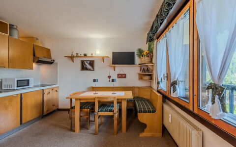 Presanella: Interior Design, Furniture, Ceiling, Room, Chair, Living Room, Wood Stain, Hardwood, Varnish, Cabinetry
