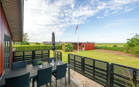 Clea - 250M to the Fjord: Porch, Shade, Hardwood, Deck, Plank, Cottage, Wood Stain, Fence, Lawn, Yard