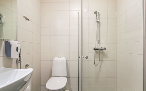 Salavan Tsaari: Toilet Seat, Bathroom, Toilet, Plumbing Fixture, Flooring, Wall, Floor, Interior Design, Bathroom Sink, Sink
