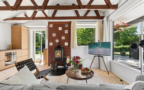 Antonie - 350M from the Sea: Furniture, Interior Design, Flooring, Wall, Ceiling, Floor, Wood, Living Room, Couch, Light Fixture