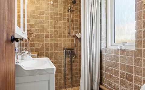 Antonie - 350M from the Sea: Bathroom, Plumbing Fixture, Wall, Flooring, Interior Design, Bathroom Sink, Sink, Floor, Tap, Plumbing