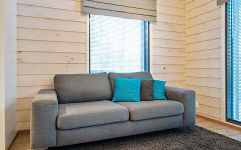 Golfarinkunnas 9E: Furniture, Interior Design, Wood, Flooring, Floor, Living Room, Home, Room, Window Covering, Wood Flooring