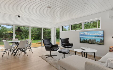 Deik - 1Km from the Sea: Interior Design, Furniture, Flooring, Floor, Wood Flooring, Couch, Ceiling, Wood, Living Room, Home
